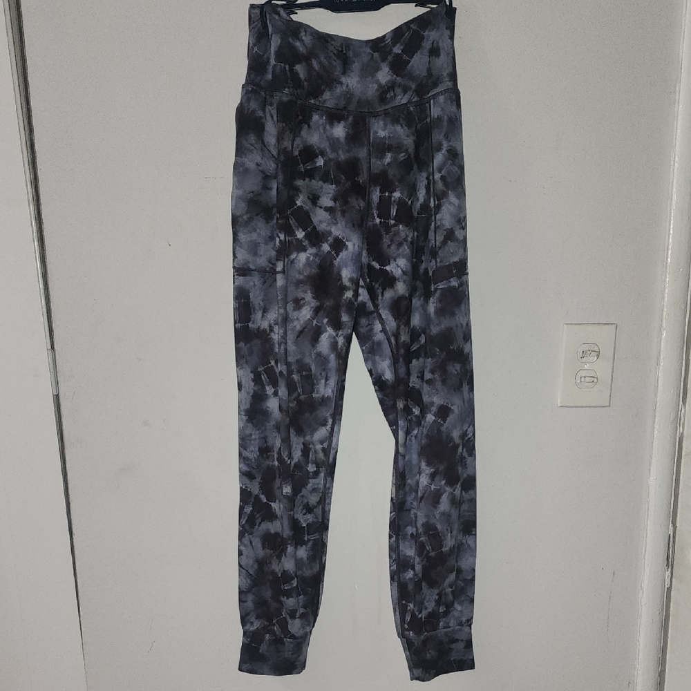 Athleta Salutation Printed‎ Jogger Pant Calypso Navy Size Small